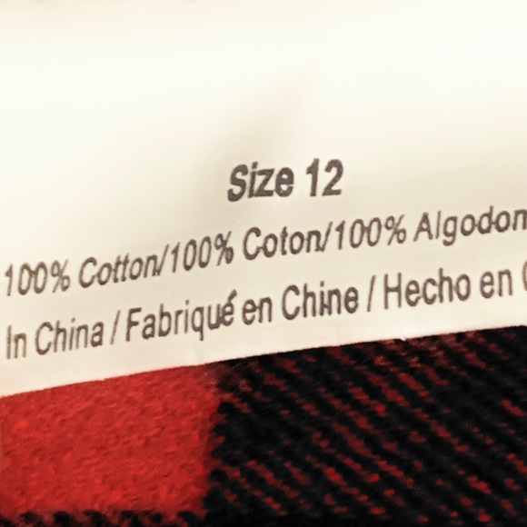 Fabdog 12 S Red Black Buffalo Check Plaid Cotton Fleece Dog Pajamas PJs NEW NWOT - Picture 7 of 10